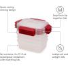 imageJoseph Joseph Nest Lock 8piece Plastic BPA Free Food Storage Container Set with Lockable Airtight Leakproof Lids  RedRed