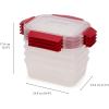 imageJoseph Joseph Nest Lock 8piece Plastic BPA Free Food Storage Container Set with Lockable Airtight Leakproof Lids  RedRed
