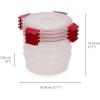 imageJoseph Joseph Nest Lock 8piece Plastic BPA Free Food Storage Container Set with Lockable Airtight Leakproof Lids  RedRed