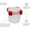 imageJoseph Joseph Nest Lock 8piece Plastic BPA Free Food Storage Container Set with Lockable Airtight Leakproof Lids  RedRed