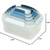 imageJoseph Joseph Nest Lock 8piece Plastic BPA Free Food Storage Container Set with Lockable Airtight Leakproof Lids  RedSky