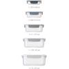 imageJoseph Joseph Nest Lock 8piece Plastic BPA Free Food Storage Container Set with Lockable Airtight Leakproof Lids  RedSky