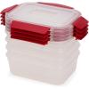 imageJoseph Joseph Nest Lock 8piece Plastic BPA Free Food Storage Container Set with Lockable Airtight Leakproof Lids  RedRed