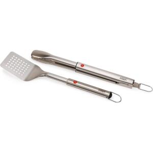 imageJoseph Joseph GrillOut 2piece Stainless Steel BBQ Utensil Set Turner ampamp Tongs Retractable Hfor compact storage Easyclean2 piece
