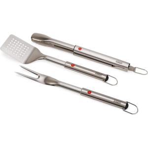 imageJoseph Joseph GrillOut 2piece Stainless Steel BBQ Utensil Set Turner ampamp Tongs Retractable Hfor compact storage Easyclean3 piece
