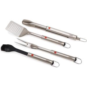 imageJoseph Joseph GrillOut 2piece Stainless Steel BBQ Utensil Set Turner ampamp Tongs Retractable Hfor compact storage Easyclean5 piece