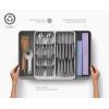 imageJoseph Joseph DrawerStore Expanding Tiered Flatware Cutlery Tray with Knife Organizer Expandable InDrawer SpaceSaving Kitchen Storage Recycled Plastic