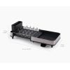 imageJoseph Joseph Extend Slim Steel Expandable Dish Drying Rack with Removable Cutlery Holder and Swivel Draining Spout Compact Design Grey