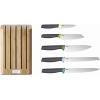 imageJoseph Joseph Elevate  6Piece Japanese StainlessSteel Kitchen Knife Set with Slimline Bamboo Block