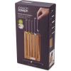 imageJoseph Joseph Elevate  6Piece Japanese StainlessSteel Kitchen Knife Set with Slimline Bamboo Block