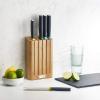 imageJoseph Joseph Elevate  6Piece Japanese StainlessSteel Kitchen Knife Set with Slimline Bamboo Block