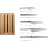 imageJoseph Joseph Elevate Kitchen Knives 5Piece Set Japanese Stainless Steel Slimline Bamboo Knife Block