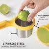 imageJoseph Joseph Helix Garlic Press Mincer Ergonomic TwistAction Hand Juicer Stainless Steel Green OneSizeYellow