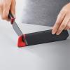imageJoseph Joseph Slice ampamp Sharpen 6quot Chefs Knive and 35quot Paring Knife with Sharpening Protective Sheaths Black