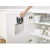 imageJoseph Joseph DoorStore Knives Elevate Set with Knife Block 3M Adhesive Wall and Cabinet Door Mount 5piece Opal