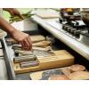 imageJoseph Joseph Elevate Kitchen Knives 5piece Japanesse Stainless Steel knife set in drawer Bamboo Block organizer tray
