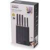 imageJoseph Joseph Elevate Knives SlimBlock Stainless Steel 7 Piece Kitchen Knife Block Set with ceramic sharpener  Black