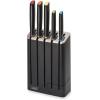 imageJoseph Joseph Elevate Knives SlimBlock Stainless Steel 7 Piece Kitchen Knife Block Set with ceramic sharpener  Black