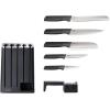 imageJoseph Joseph Elevate Knives SlimBlock Stainless Steel 7 Piece Kitchen Knife Block Set with ceramic sharpener  Black