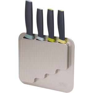 imageJoseph Joseph DoorStore Knives Elevate Set with Knife Block 3M Adhesive Wall and Cabinet Door Mount 5piece Opal