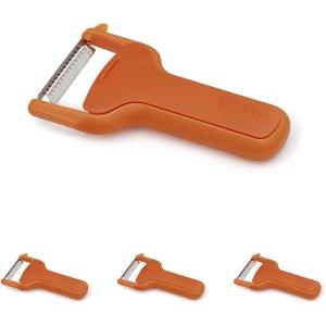 imageJoseph Joseph MultiPeel Straight Peeler Easy Grip Handles Stainless Steel Blade for Kitchen Vegetable Fruit GreenOne Size Pack of 4