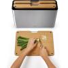 imageJoseph Joseph Folio Icon  4 piece food specific nonslip colorcoded Cutting Board Set with Storage Case Regular MulticolorBambooStainless Steel
