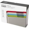 imageJoseph Joseph Folio Icon  4 piece food specific nonslip colorcoded Cutting Board Set with Storage Case Regular MulticolorMulticolourSilver