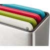 imageJoseph Joseph Folio Icon  4 piece food specific nonslip colorcoded Cutting Board Set with Storage Case Regular MulticolorMulticolourSilver