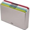 imageJoseph Joseph Folio Icon  4 piece food specific nonslip colorcoded Cutting Board Set with Storage Case Regular MulticolorMulticolourSilver