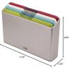 imageJoseph Joseph Folio Icon  4 piece food specific nonslip colorcoded Cutting Board Set with Storage Case Regular MulticolorMulticolourSilver