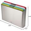imageJoseph Joseph Folio Icon  4 piece food specific nonslip colorcoded Cutting Board Set with Storage Case Regular MulticolorMulticolourStainless Steel