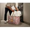 imageJoseph Joseph HoldAll  Collapsible Folding 35L Washing Laundry Basket Bag Durable Fabric Moisture Resistant GreyPeach Blossom