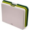 imageJoseph Joseph Nest Large 3Piece Color coded Cutting Board Set with Storage Stand Large  GreyGreen