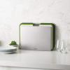 imageJoseph Joseph Nest Large 3Piece Color coded Cutting Board Set with Storage Stand Large  GreyGreen