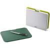 imageJoseph Joseph Nest Large 3Piece Color coded Cutting Board Set with Storage Stand Large  GreyGreen