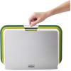 imageJoseph Joseph Nest Large 3Piece Color coded Cutting Board Set with Storage Stand Large  GreyGreen