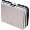 imageJoseph Joseph Nest Large 3Piece Color coded Cutting Board Set with Storage Stand Large  GreyGray