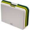 imageJoseph Joseph Nest Large 3Piece Color coded Cutting Board Set with Storage Stand Large  GreyGreen