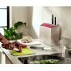 imageJoseph Joseph Folio Icon 8Piece Color Coded Knife and Cutting Board Set  Large Silver