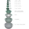 imageJoseph Joseph Nest 9 Plus 9 Piece Compact Food Preparation Set with Mixing Bowls Measuring cups Sieve and Colander Editions Range Sage GreenGreen
