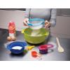 imageJoseph Joseph Nest 9 Plus 9 Piece Compact Food Preparation Set with Mixing Bowls Measuring cups Sieve and Colander Editions Range Sage GreenMulticolour