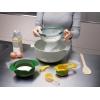 imageJoseph Joseph Nest 9 Plus 9 Piece Compact Food Preparation Set with Mixing Bowls Measuring cups Sieve and Colander Editions Range Sage GreenOpal