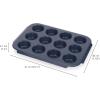 imageJoseph Joseph Nest Bake 12Cup NonStick Muffin Tray Carbon Steel EasyPull Handles Stackable SpaceSaving Design 10Year GuaranteeMuffin