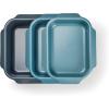 imageJoseph Joseph Nest Bakeware and Roasting Pan Set of 3 Stackable Oven Trays Carbon Steel Baking Pans with NonStick Coating EasyPull Handles Organized Kitchen StorageSet of 3