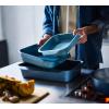 imageJoseph Joseph Nest Bakeware and Roasting Pan Set of 3 Stackable Oven Trays Carbon Steel Baking Pans with NonStick Coating EasyPull Handles Organized Kitchen StorageLarge