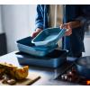 imageJoseph Joseph Nest Bakeware and Roasting Pan Set of 3 Stackable Oven Trays Carbon Steel Baking Pans with NonStick Coating EasyPull Handles Organized Kitchen StorageSmall
