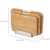 imageJoseph Joseph Nest Boards 3Piece Bamboo Cutting Board Set DoubleSided NonSlip Feet StainlessSteel Tabs Food Icons Metal Stand