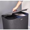 imageJoseph Joseph Tota Trio 90liter Laundry Hamper Separation Basket with Lid and Removable Bags  BlackBlackDark Blue