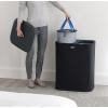 imageJoseph Joseph Tota Trio 90liter Laundry Hamper Separation Basket with Lid and Removable Bags  BlackBlackDark Blue