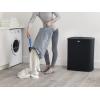 imageJoseph Joseph Tota Trio 90liter Laundry Hamper Separation Basket with Lid and Removable Bags  BlackBlackDark Blue